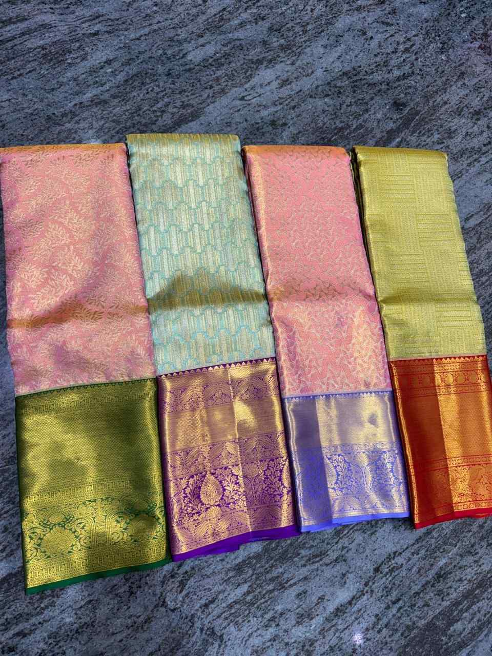 Wedding function saree photos Dharmavaram family collection Vijay Silks