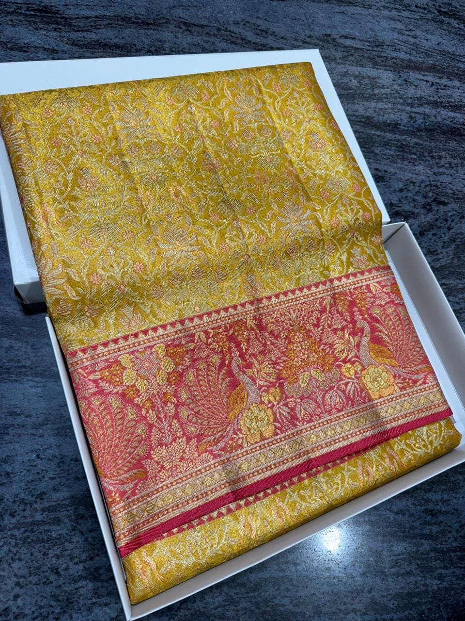 Saree shop photos Dharmavaram bridal section pure silk display Vijay Silks