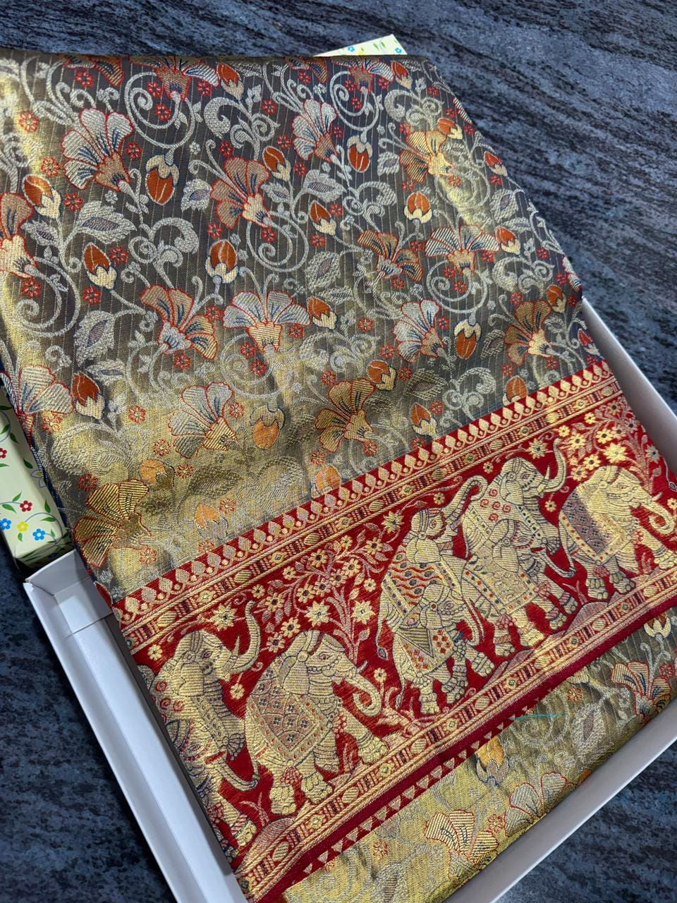 Saree shop photos Dharmavaram Vijay Silks interior showroom silk saree display
